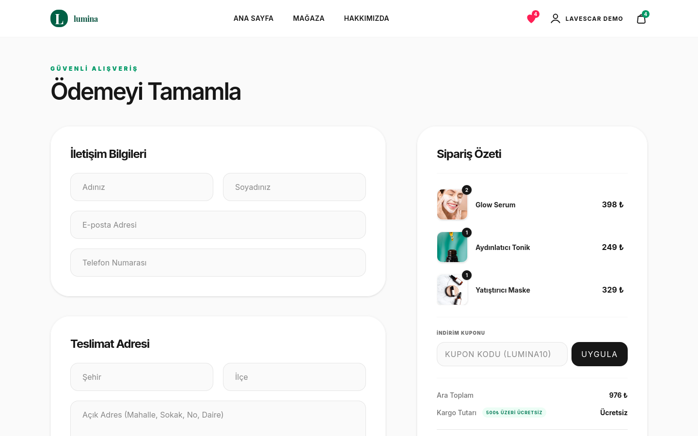 Lumina Skin Storefront preview 5