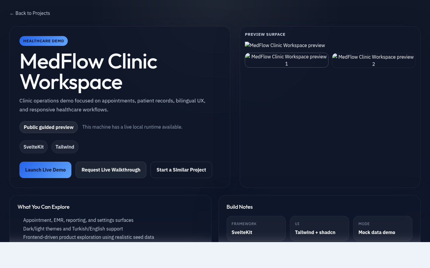 MedFlow Clinic Workspace preview 2